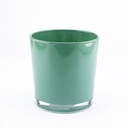 Display Cylinder Glass Ceramic Green D13 H13