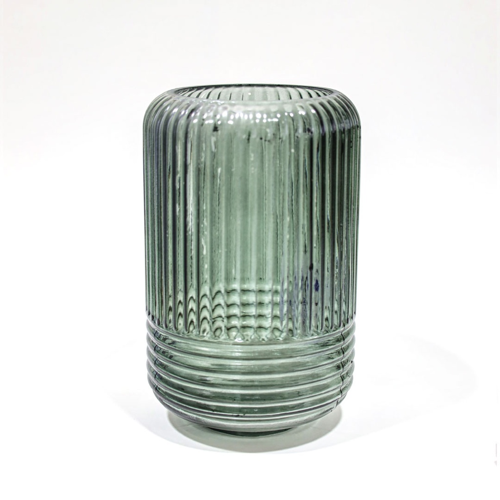 Vase Stripe Frost Grey D12 H19