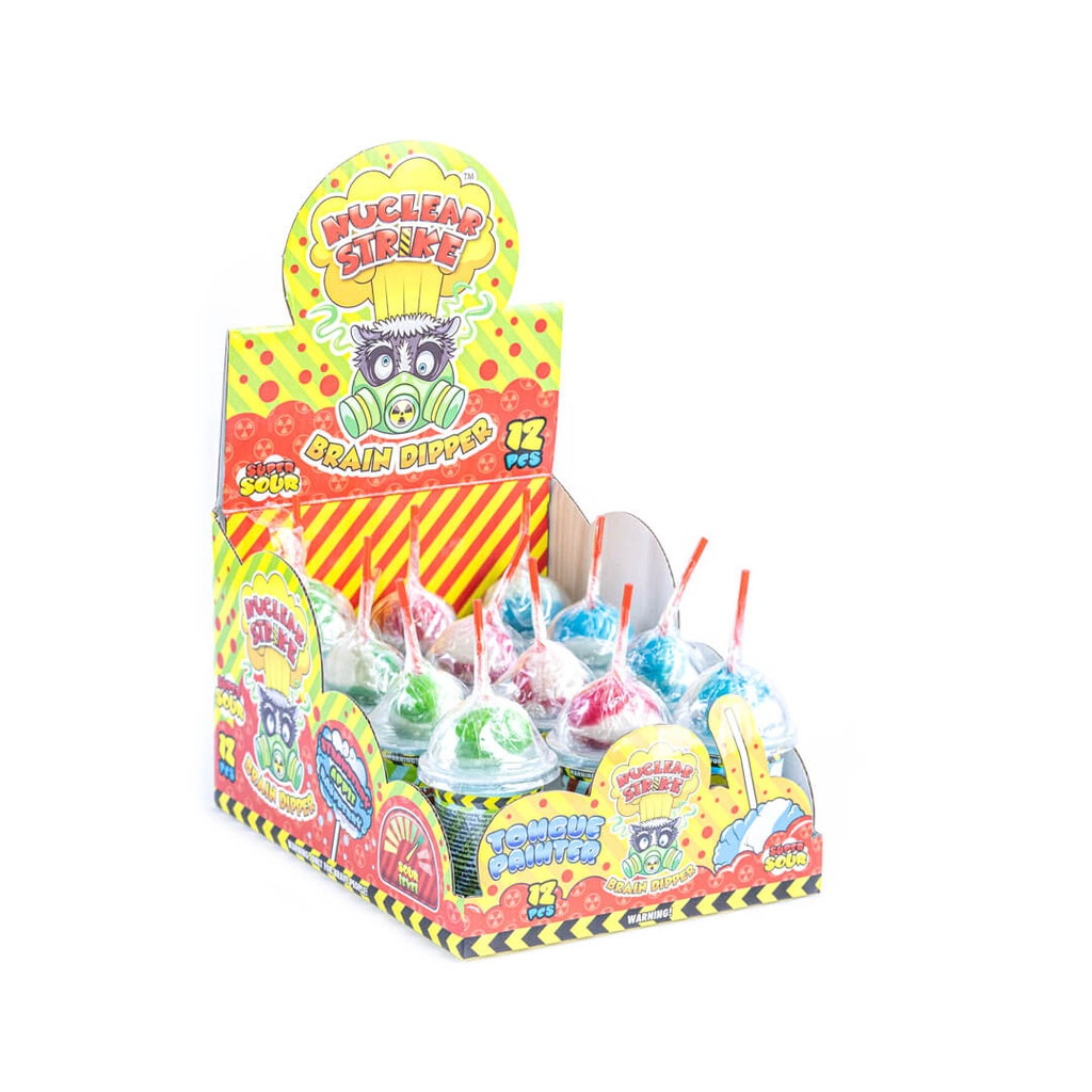 NUCLEAR STRIKE BRAIN DIPPER - LIZAK MÓZG Z KWAŚNĄ ORANŻADKĄ W PROSZKU 60g 12szt/12dis