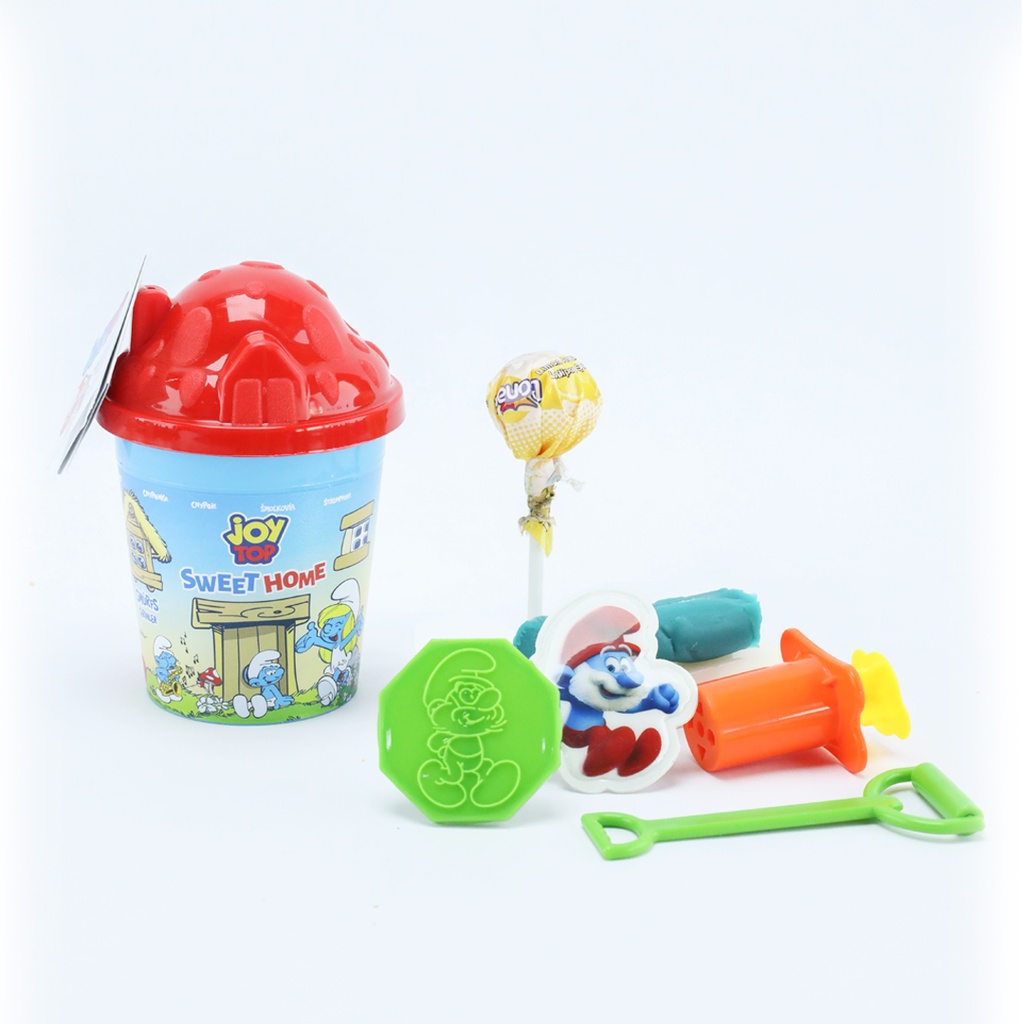 JoyTop Smurfs  Sweet Home Lollipop with Surprise Toy - 11g