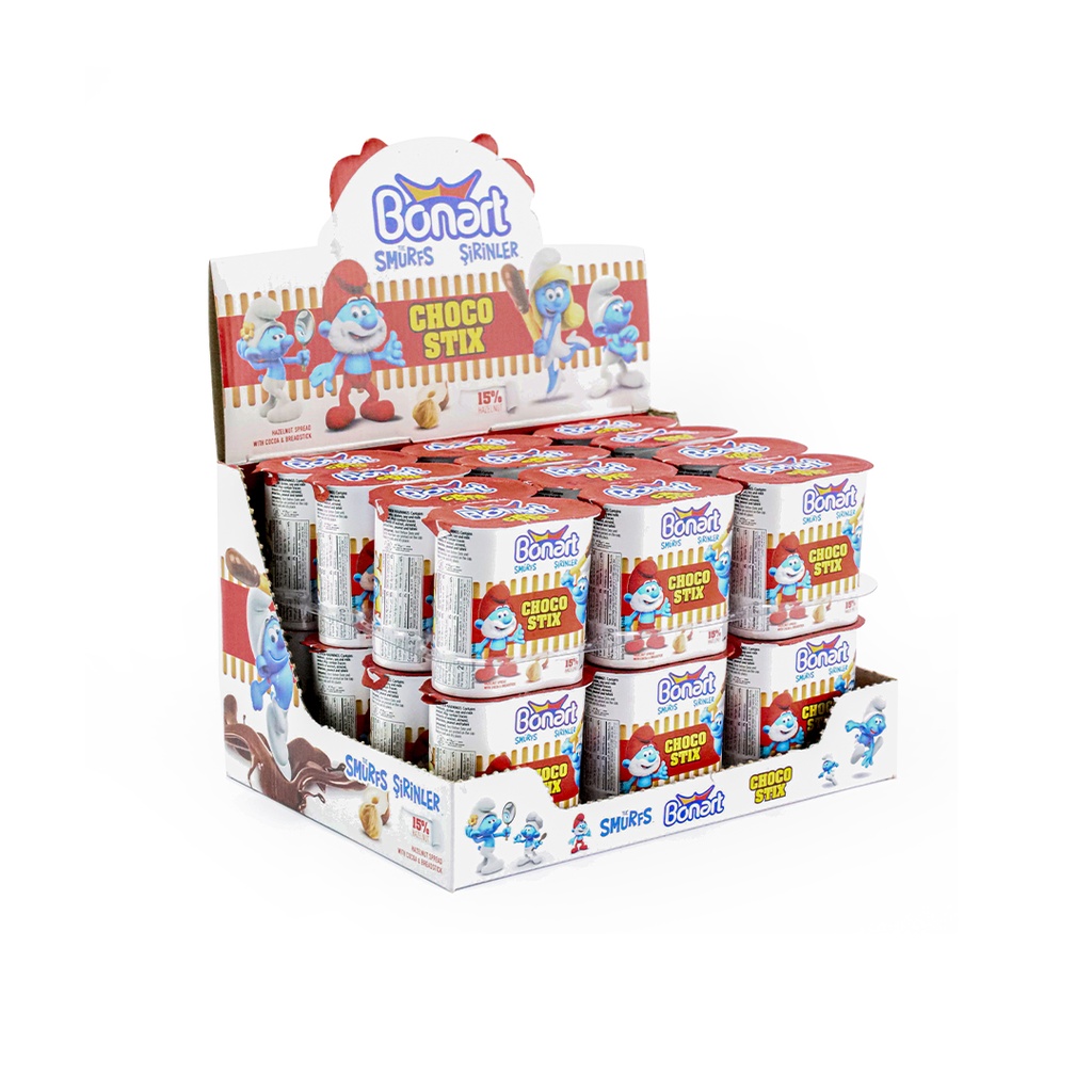Bonart Smurfs Bread sticks with Hazelnut Cream - 52g
