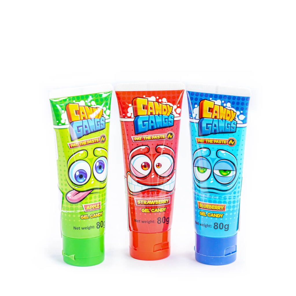 CANDY GANGS PAT THE PASTE - SŁODKI ŻEL W TUBIE 80g  15szt/9disp